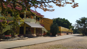 Wat Khao No's fenced parking